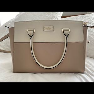 Kate Spade New York - Two tone nude and cream medium Cameron bag! Like new!